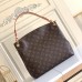 LOUIS VUITTON LV Bag Brown Canvas All Steel Hardware Fashion Style Bag-8022657